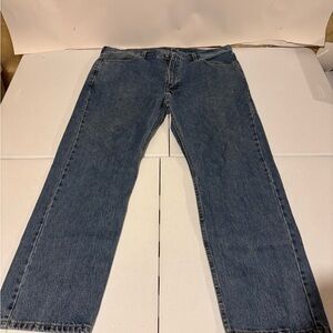 Levi’s 505 Regular Fit Straight Medium Wash Blue Denim Jeans Men’s 40x30